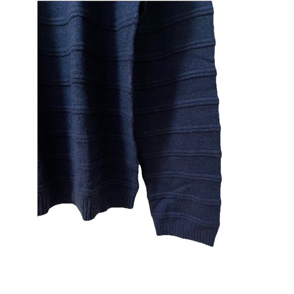 Quinn Mens Wool Cashmere Crew Neck Sweater Size XXL Navy Quiet Luxury Preppy NWT - Picture 4 of 7